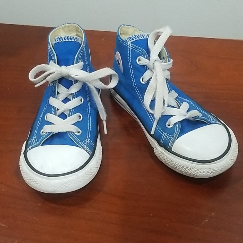 Converse blue,white size 10 little kids sneakers